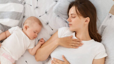 النوم بعد الولادة القيصرية